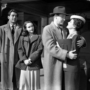 YOUNG IDEAS, from left: Elliott Reid, Susan Peters, Herbert Marshall, Mary Astor, 1943
