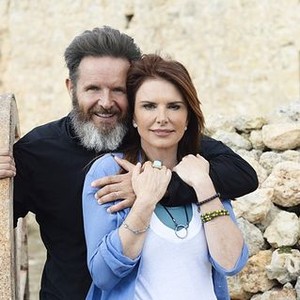 The Dovekeepers, Mark Burnett (L), Roma Downey (R), 03/31/2015, ©CBS