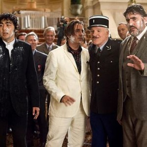THE PINK PANTHER 2, from left: Yuki Matsuzaki, Andy Garcia, Steve Martin, Alfred Molina, 2009. ©Columbia Pictures