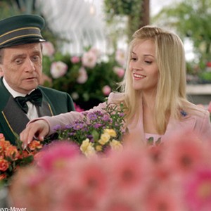REESE WITHERSPOON is back in Elle Woods strappy shoes, here with BOB NEWHART (left), in MGM Pictures' comedy LEGALLY BLONDE 2: RED, WHITE & BLONDE. photo 9