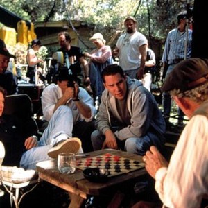 APT PUPIL, Brad Renfro, director Bryan Singer, Ian McKellen on the set, 1998