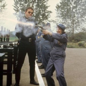 POLICE ACADEMY 4: CITIZENS ON PATROL, Marion Ramsey (background), David Graf, Billie Bird, 1987. ©Warner Bros.