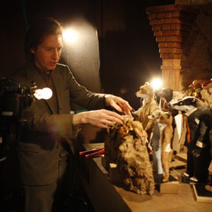 Filmmaker Wes Anderson on the set of "Fantastic Mr. Fox." photo 2