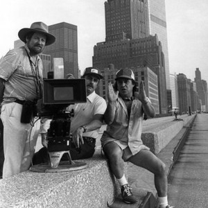 TEMPEST, cinematographer Donald McAlpine (left), director Paul Mazursky (right) on set, 1982, (c) Columbia