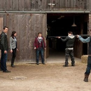 Continuum, from left: Michael Rogers, Victor Webster, Rachel Nichols, Erik Knudsen, 'Family Time', Season 1, Ep. #9, 03/11/2013, ©SYFY