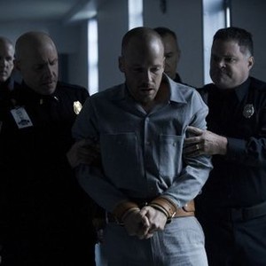 The Killing, Hugh Dillon (L), Peter Sarsgaard (C), Aaron Douglas (R), 'Six Minutes', Season 3, Ep. #10, 07/28/2013, ©AMC