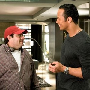 THE GAME PLAN, director Andy Fickman, Dwayne Johnson, on set, 2007. ©Buena Vista Pictures
