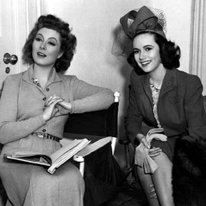 Greer Garson (left) and Teresa Wright, starring in "Mrs. Miniver."