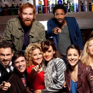 Andrew Santino (left) and Craig Frank (top row); Adam Campbell, Adan Canto, Blake Lee, Alexis Carra, Frankie Shaw, Kate Simses, Vanessa Lengies and Ginger Gonzaga (front row, from left)
