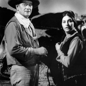 THE COMANCHEROS, from left, John Wayne, Ina Balin, 1961, TM and Copyright ©20th Century-Fox Film Corp. All Rights Reserved