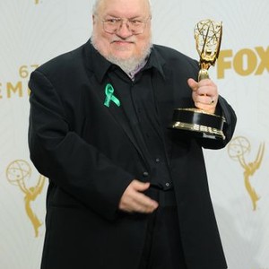 George R. R. Martin, winner of Outstanding Drama Series for ''Game of Thrones'' in the press room for 67th Primetime Emmy Awards 2015 - PRESS ROOM, The Microsoft Theater (formerly Nokia Theatre L.A. Live), Los Angeles, CA September 20, 2015. Photo By: Elizabeth Goodenough/Everett Collection