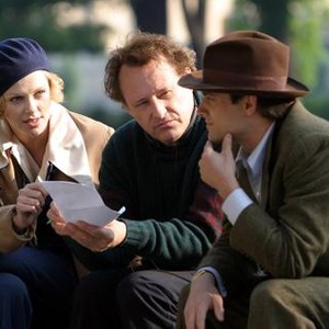 HEAD IN THE CLOUDS, Charlize Theron, director John Duigan, Stuart Townsend, on-set,  2004, (c) Sony Pictures Classics