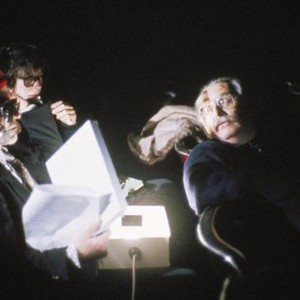 KING LEAR, Jean-Luc Godard (in red hat), 1987, (c) Cannon Films