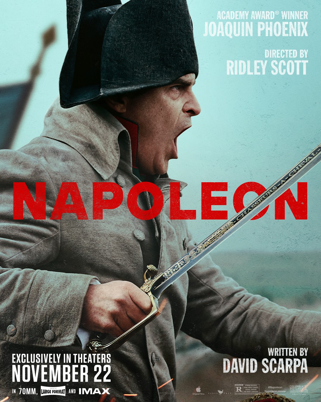 Ridley Scott's 'NAPOLEON' starring Joaquin Phoenix currently has a 64%  critic score on Rotten Tomatoes 🍅 Will you be watching it in…