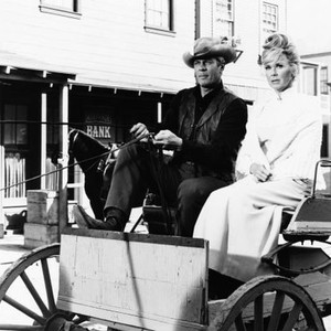 THE BALLAD OF JOSIE, from left, Peter Graves, Doris Day, 1967