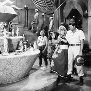 THE LOST TRIBE, from left, Nelson Leigh, Elena Verdugo, Paul Marion, Johnny Weissmuller, (as Jungle Jim), 1949