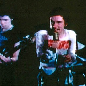 Sid Vicious, Johnny Rotten and Steve Jones in Fine Line's The Filth And The Fury