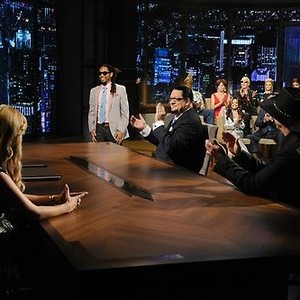 The Apprentice, from left: Donald Trump, Lil' Jon, Penn Jillette, Dennis Rodman, Marilu Henner, LaToya Jackson, Dee Snider, Brande Roderick, Stephen Baldwin, Lisa Rinna, 'Celebrity Apprentice All-Stars', 03/03/2013, ©NBC