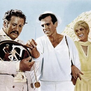 TOPKAPI, from left, Peter Ustinov, Maximilian Schell, Melina Mercouri, 1964