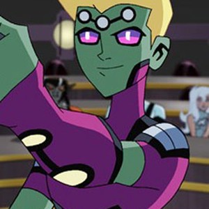 Brainiac is voiced by Adam Wylie