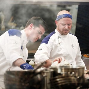 Hell's Kitchen, Jared Bobkin (L), Chad Gelso (R), 12 Chefs Compete, Season 15, Ep. #6, 2/17/2016, ©FOX