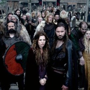 Vikings, from left: Jessalyn Gilsig, Clive Standen, Gustaf Skarsgård, Maude Hirst, 'Unforgiven', Season 2, Ep. #6, 04/03/2014, ©HISTORY