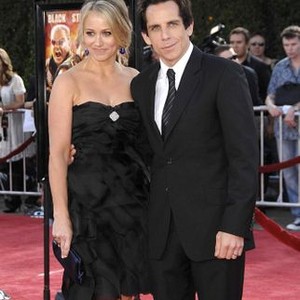 Christine Taylor (wearing a Prada dress), Ben Stiller at arrivals for TROPIC THUNDER Premiere, Mann's Village Theatre in Westwood, Los Angeles, CA, August 11, 2008. Photo by: Michael Germana/Everett Collection
