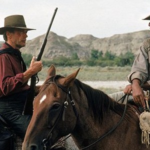 (L-R) Clint Eastwood as Bill Munny and Morgan Freeman as Ned Logan in "Unforgiven." photo 20
