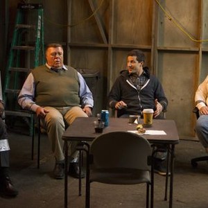 Brooklyn Nine-Nine, from left: Terry Crews, Joel McKinnon Miller, Andy Samberg, Dirk Blocker, 'House Mouses', Season 3, Ep. #16, 02/16/2016, ©FOX