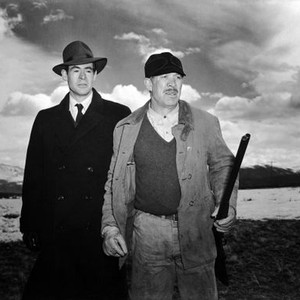 ON DANGEROUS GROUND, from left: Robert Ryan, Ward Bond, 1952