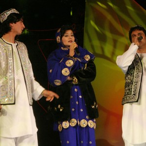 Contestants Rafi Naabzada (left) and Lima Sahar (center) in "Afghan Star." photo 12