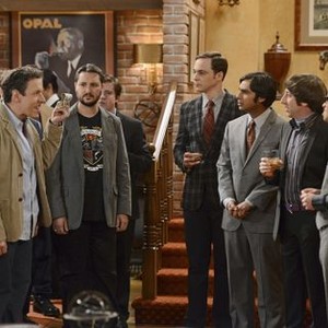 The Big Bang Theory, from left: John Ross Bowie, Wil Wheaton, Jim Parsons, Kunal Nayyar, Simon Helberg, 'The Stag Convergence', Season 5, Ep. #22, 04/26/2012, ©CBS