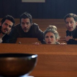 Once Upon a Time, from left: Colin O'Donoghue, Michael Raymond-James, Rose McIver, Joshua Dallas, 'Going Home', Season 3, Ep. #11, 12/15/2013, ©KSITE