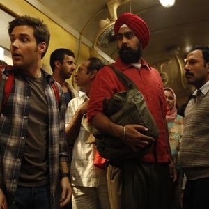 Outsourced, Ben Rappaport (L), Guru Singh (C), Matt Walsh (R), 'Training Day', Season 1, Ep. #13, 02/03/2011, ©NBC