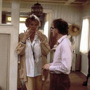SEPTEMBER, Elaine Stritch, director Woody Allen on set, 1987, (c) Orion