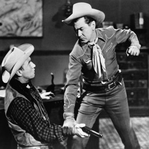 LAW OF THE WEST, from left: Bill Kennedy, Johnny Mack Brown, 1949