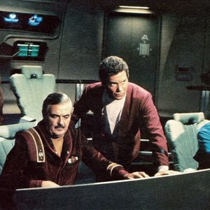 STAR TREK III: THE SEARCH FOR SPOCK, from left, DeForest Kelley, James Doohan, William Shatner, Geoege Takei, 1984, ©Paramount