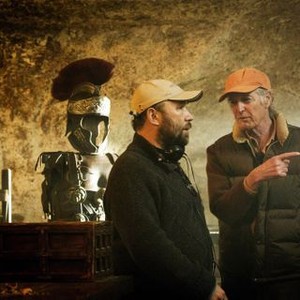 BEN-HUR, from left: director Timur Belmambetov, cinematographer Oliver Wood, on set, 2016. ph: Philippe Antonello/© Paramount Pictures