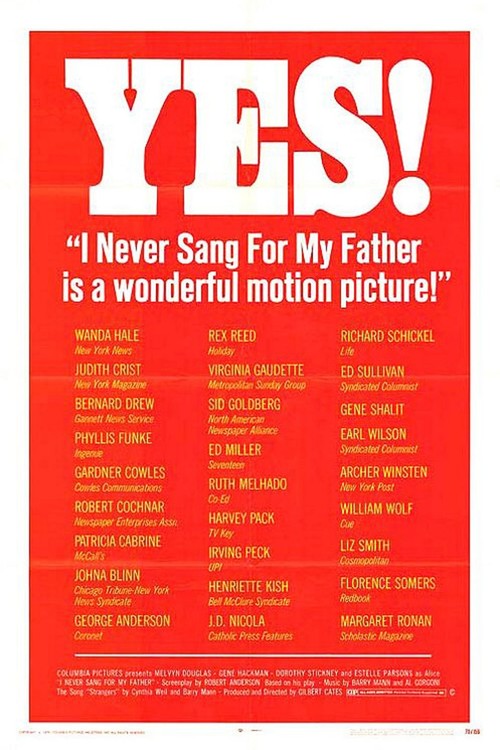 I Never Sang for My Father poster
