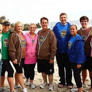 The Biggest Loser, from left: Alison Sweeney, Tara Costa, Danny Cahill, Mike Morelli, Helen Phillips, 10/19/2004, ©NBC