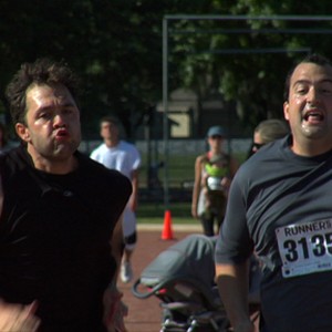 (L-R) Mark Kelly as Jeremy and Steve Zissis as Mark in "The Do-Deca-Pentathlon."