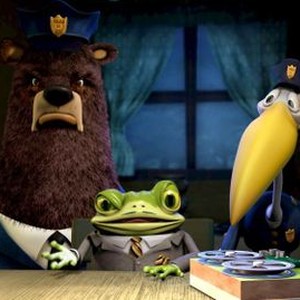 HOODWINKED, Xzibit as Chief Grizzly, David Ogden Stiers as Nicky Flippers, Anthony Anderson as Deputy Bill Stork, 2005, © The Weinstein Company