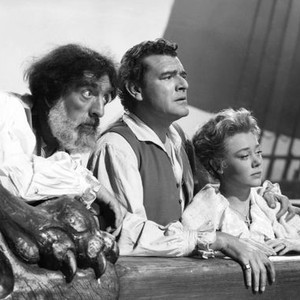 THE SEEKERS, (aka LAND OF FURY), from left: Noel Purcell, Jack Hawkins, Glynis Johns, 1954. ph: Norman Gryspeerdt