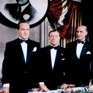 BEAU JAMES, Bob Hope, (left), George Jessel, (center), 1957