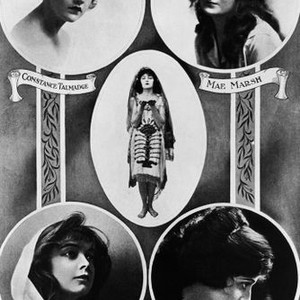 INTOLERANCE, program cover top from left: Constance Talmadge, Mae Marsh, bottom from left: Lillian Gish, Miriam Cooper, 1916