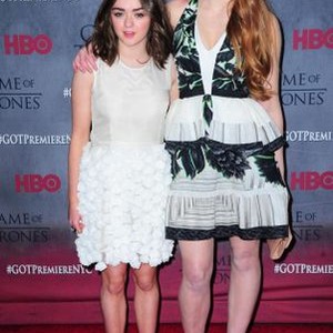 Maisie Williams, Sophie Turner at arrivals for HBO''s GAME OF THRONES Fourth Season Premiere, Avery Fisher Hall at Lincoln Center, New York, NY March 18, 2014. Photo By: Gregorio T. Binuya/Everett Collection