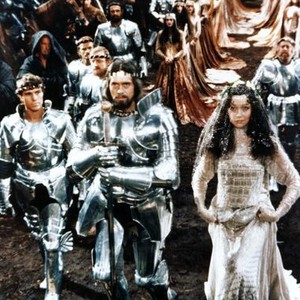 EXCALIBUR, from left: Nicolas Clay, Nigel Terry, Cherie Lunghi, 1981. ©Orion Pictures