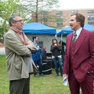 ANCHORMAN 2: THE LEGEND CONTINUES, from left: director Adam McKay, Will Ferrell, on set, 2013. ph: Gemma LaMana/©Paramount Pictures