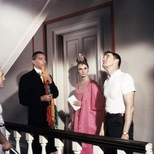 BREAKFAST AT TIFFANY'S, Jose Luis de Villalonga, Audrey Hepburn, director Blake Edwards on set, 1961
