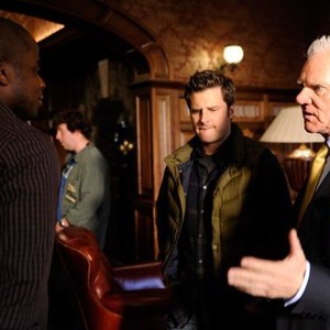 Psych, Dulé Hill (L), James Roday (C), Malcolm McDowell (R), 'Shawn Rescues Darth Vader', Season 6, Ep. #1, 10/12/2011, ©USA
